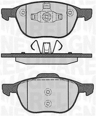 MAGNETI MARELLI Комплект тормозных колодок, дисковый тормоз 363916060244